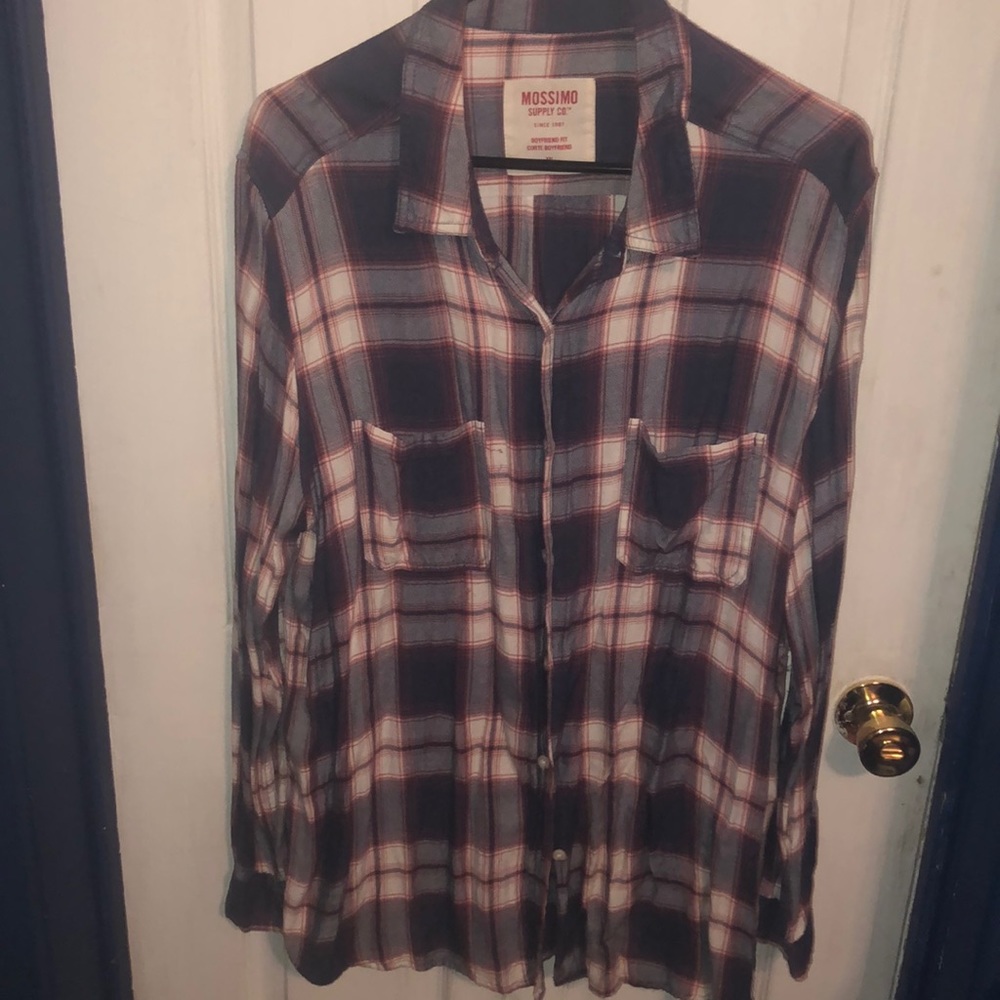 Red, White, and Blue button up.